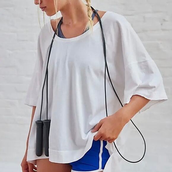 Free People FP Movement Mantra Tee Oversized White T Shirt Size M may fit L XL - Picture 6 of 10